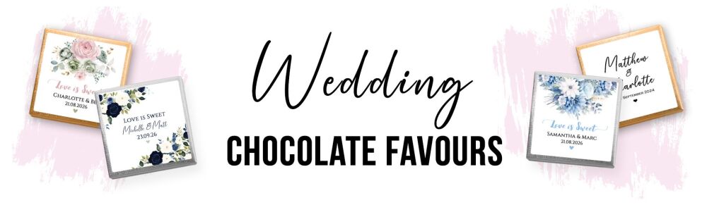 wedding chocolates favours personalised