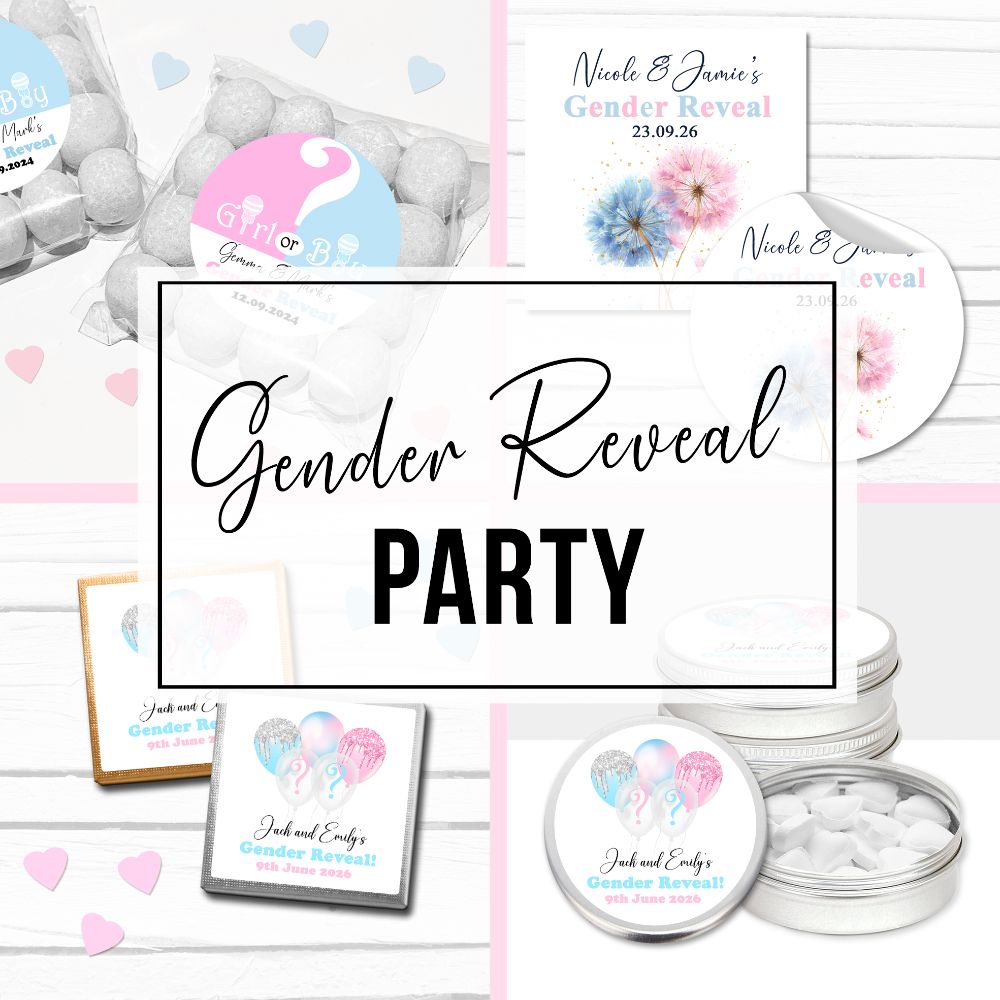 Gender Reveal Party Favours & Stickers