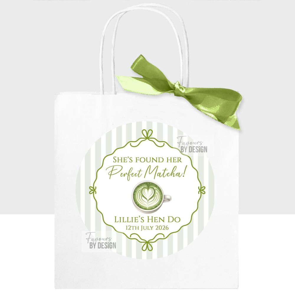 She's Found Her Perfect Matcha Personalised Hen Party Bags x1