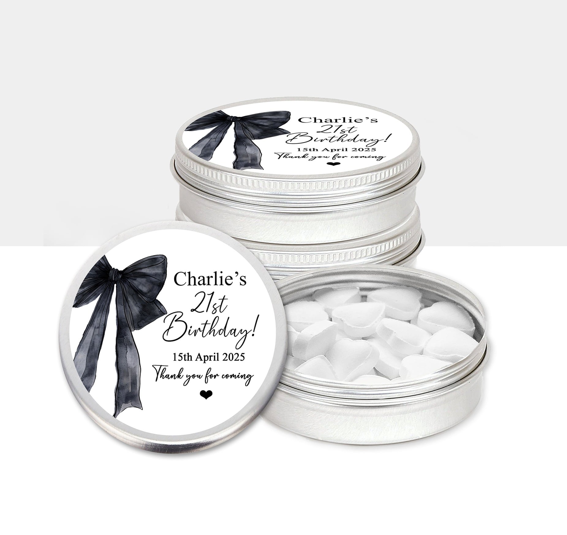 Personalised birthday table favours