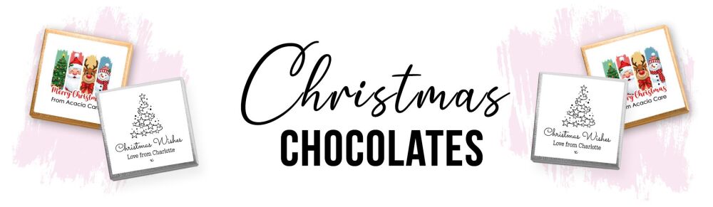 personalised christmas chocolates favours mini gifts