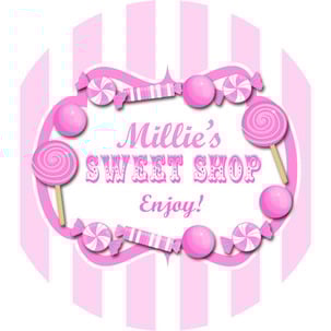 personalised candy sweet themed stickers sweet candy theme party