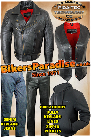 Bikers Paradise, motorcycle clothing, leather, Midlands,