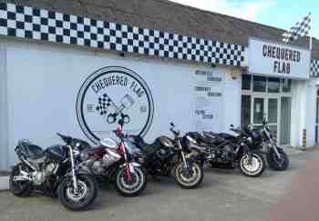Chequered Flag, Bikers welcome Cafe, Liskeard, Cornwall Chequered Flag, Bikers welcome Cafe, Liskeard, Cornwall