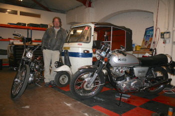 Charley Boorman in his Garage