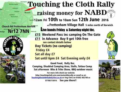 Touching the Cloth 4 NABD Bike and Trike Rally