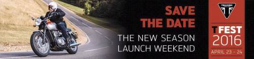 TFest Season Launch, Thruxton, Bonneville models, Triumph Birmingham