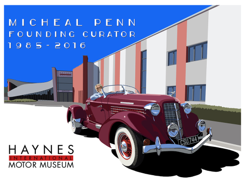 Micheal Penns Retirement Gift - A painting of the 1936 Auburn 852 Speed