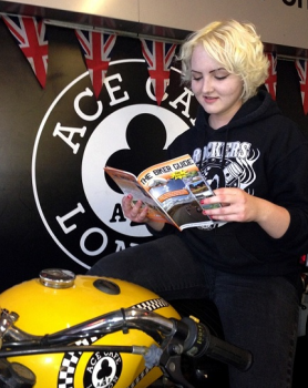 Ace Cafe with THE BIKER GUIDE booklet
