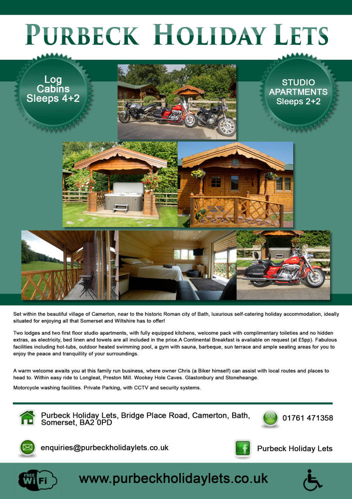 THE BIKER GUIDE - 6th edition, Purbeck Holiday Lets, Somerset THE BIKER GUIDE - 6th edition, Purbeck Holiday Lets, Somerset