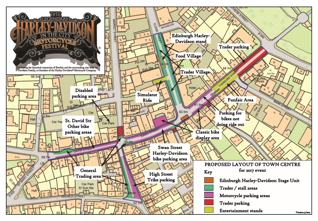 The Legendary Harley-Davidson in the City Motorcycle Festival map