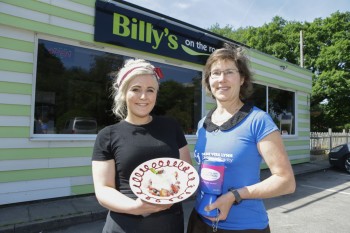 Meg Fuller from Billys on the Road and Pilar Cloud from the Dame Vera Lynn