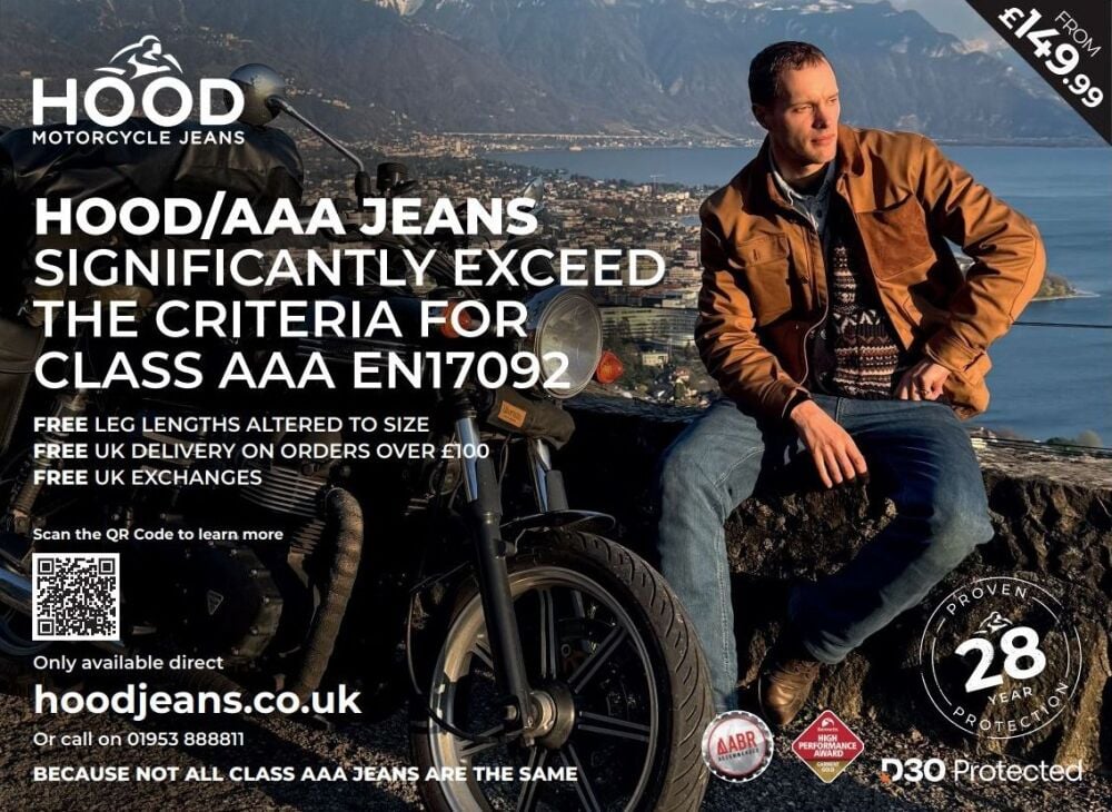Hood Jeans - Reinforced motorcycle jeans. British company.