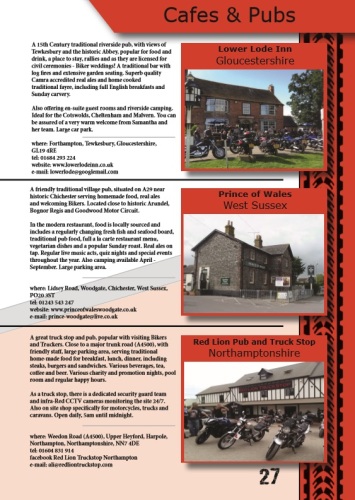 THE BIKER GUIDE, 7th edition, Cafes, Pubs, Meets, Sample pages THE BIKER GUIDE, 7th edition, Cafes, Pubs, Meets, Sample pages