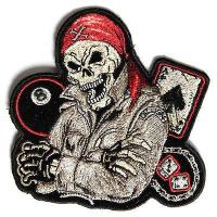 Coppia Di Toppe Rondine Rosse E Nere - Ricamate Termoadesive Per Biker, Giacca, Jeans - 9.5x6.5 Cm