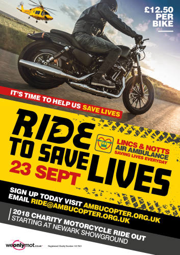 Ride To Save Lives - Lincs and Notts Air Ambulance, ride out across the cou