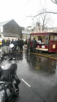 Hot Tram Roll, Keswick, Cumbria, Bikers welcome Hot Tram Roll, Keswick, Cumbria, Bikers welcome