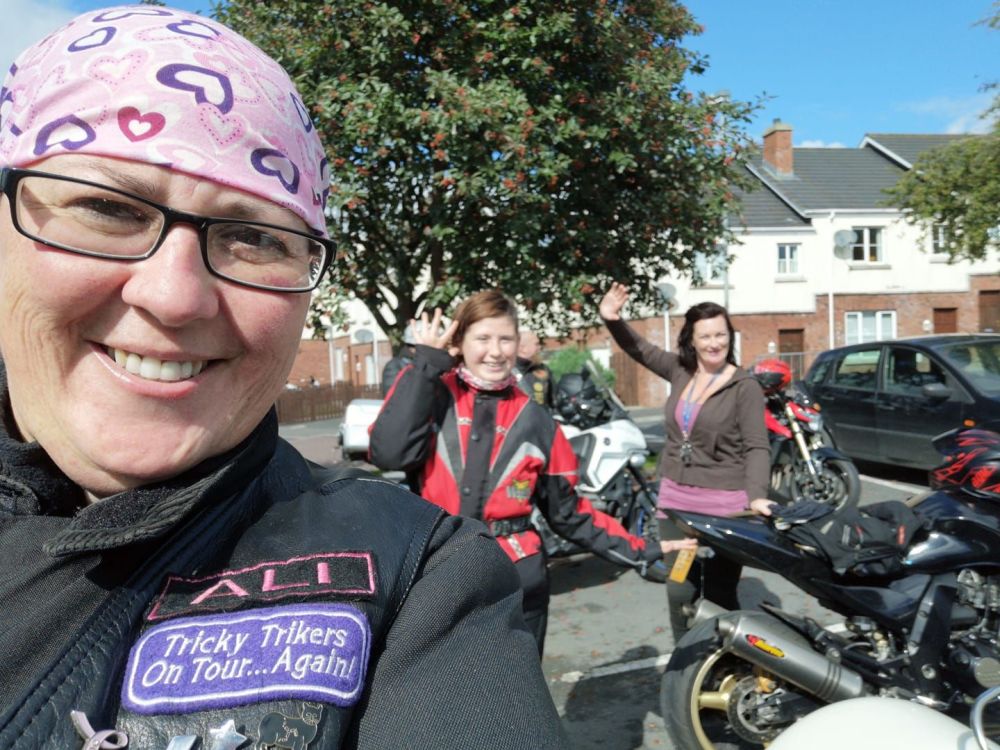 Abigail Winter and Shirley Douglas at the Co Armagh Ride for the Wall run,