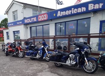 Route 303, Bikers welcome, Cornwall, American diner