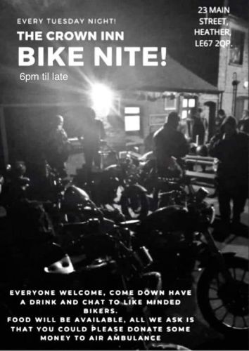 The Crown Inn, Tuesday Bike Night, Heather, Coalville, Leicestershire