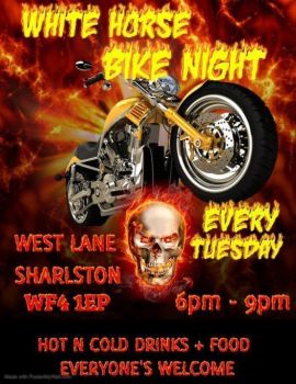 White Horse, Bike Night Tuesday, Wakefield, Yorkshire White Horse, Bike Night Tuesday, Wakefield, Yorkshire