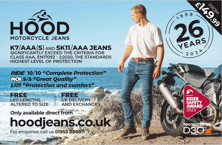 Hood Jeans - Reinforced motorcycle jeans. British company.