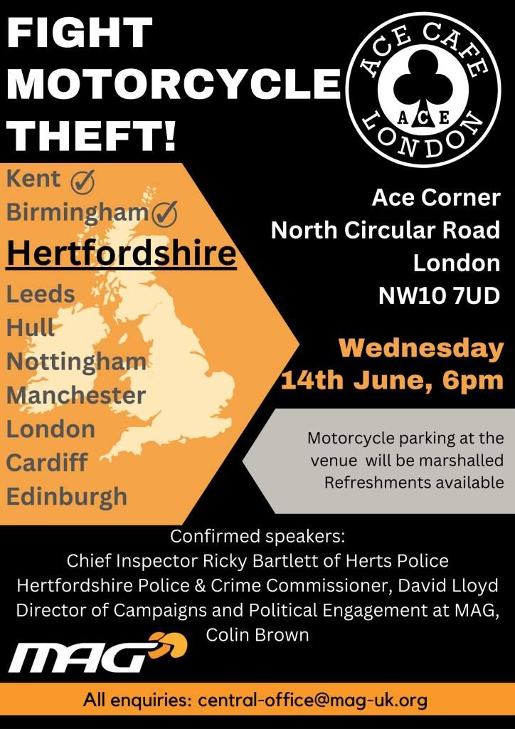 Fight Motorcycle Theft - Public Meeting at the Ace
