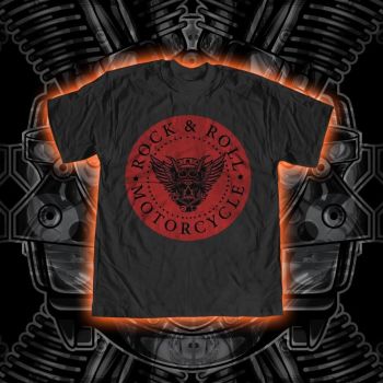 Razamataz, Rock Roll, Motorcycle, digitally printed teeshirts, t-shirt