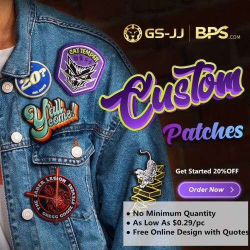 GS-JJ, Custom embroidered motorcycle vest patches