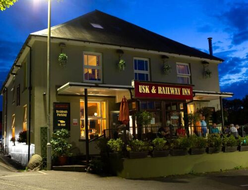The Usk and Railway Inn, Bikers Welcome, Brecon, Powys, Wales