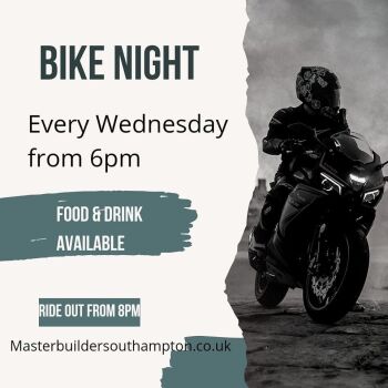 The Master Builder, Southampton, Bike meet Wednesday