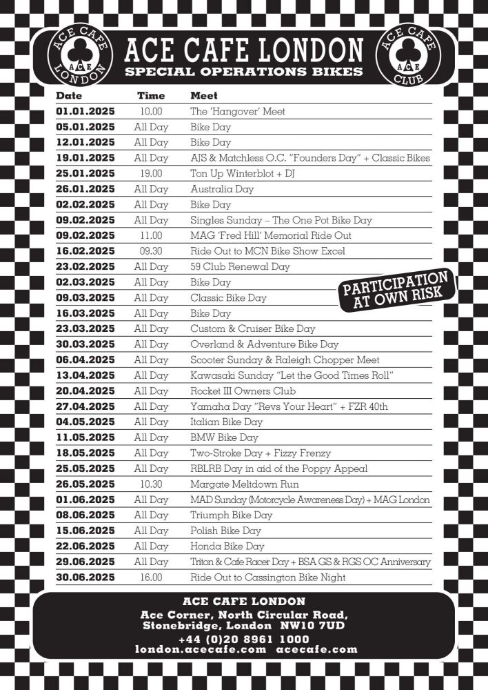 Special Operations Bikes 2025, Ace Cafe London