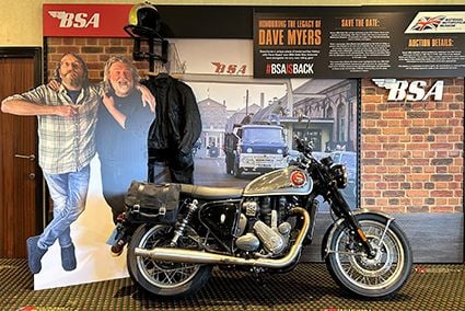 BSA ridden by Hairy Biker Dave Myers to be auctioned for charity at the Nat