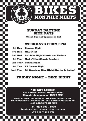 Ace Cafe London, Bike Nights