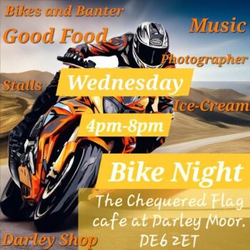 The Chequered flag cafe at Darley Moor