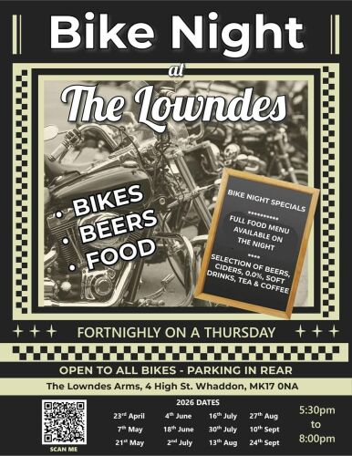 The New Lowndes Arms at Whaddon, Thursday
