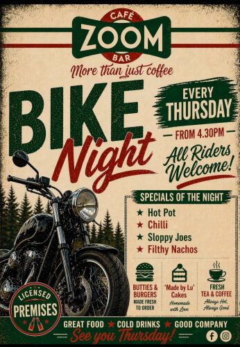 Zoom Cafe Bar, Thursday Bike