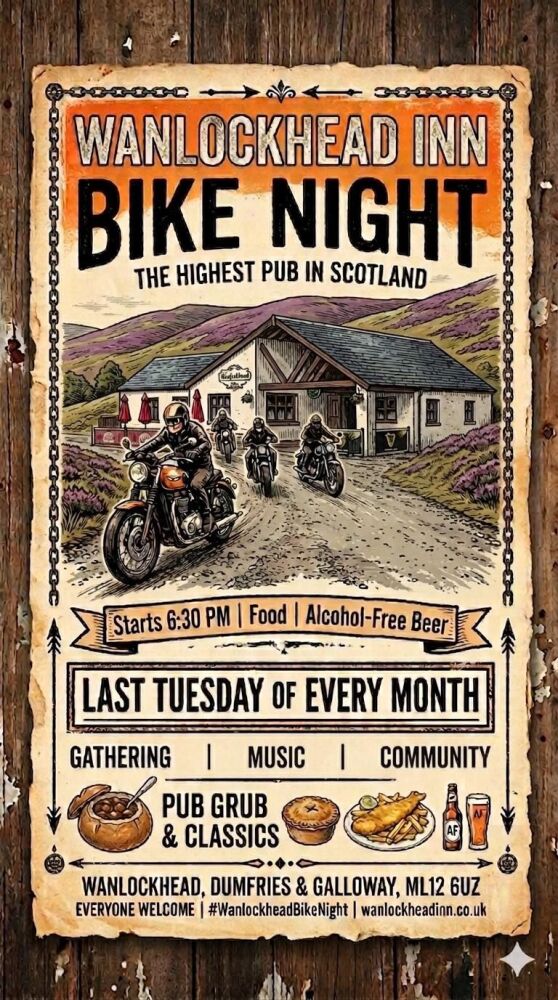 Wanlockhead Inn, Bike Night
