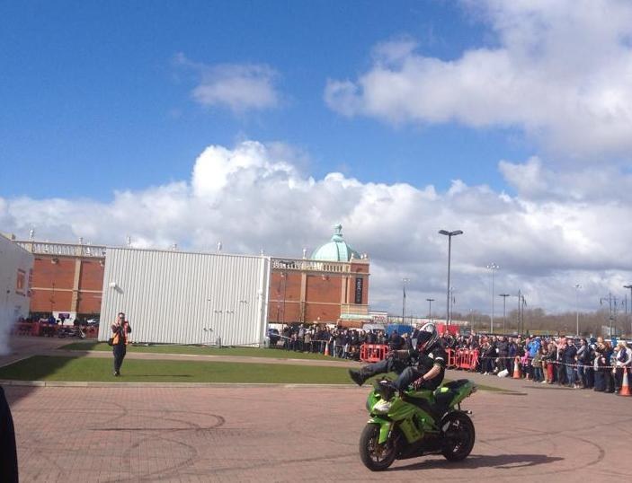 Manchester Bike Show Stunts and sunshine