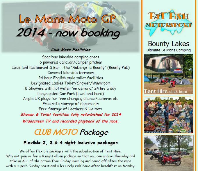 Le Mans Camping, Bounty Lakes, Bikers welcome, Teloche, France, Moto gp