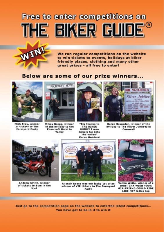 THE BIKER GUIDE - 4th edition, Free to enter Competitions
