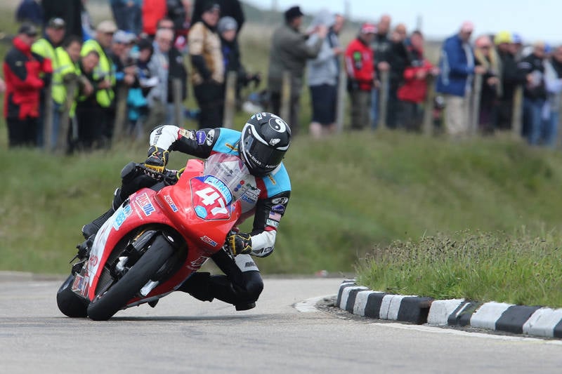 Mark Millar in action with Splitlath at EBR at TT 2014