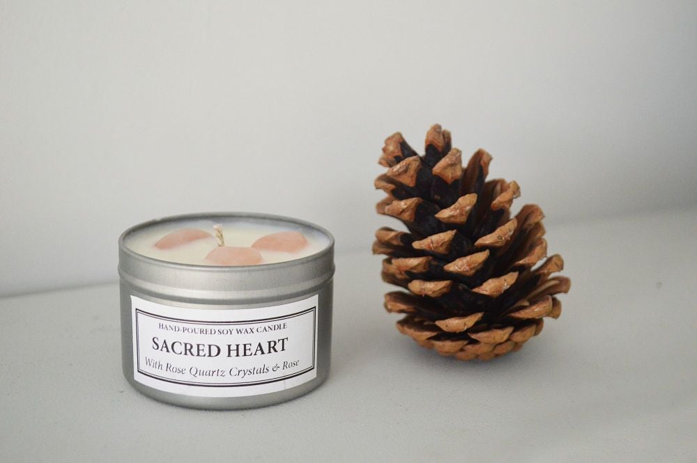 Sacred Heart Soy Candle Tin