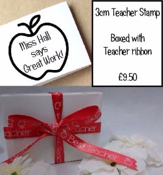 Teacher Stamp and Gift Box/Ribbon