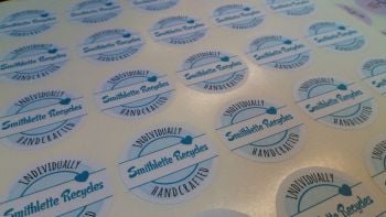 35mm full colour printed stickers 