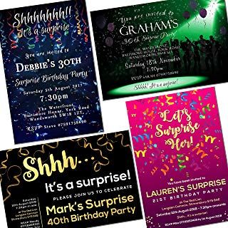 Surprise Party Invitations from Amazon