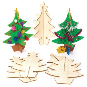 Wooden 3D Christmas Trees  in stock
