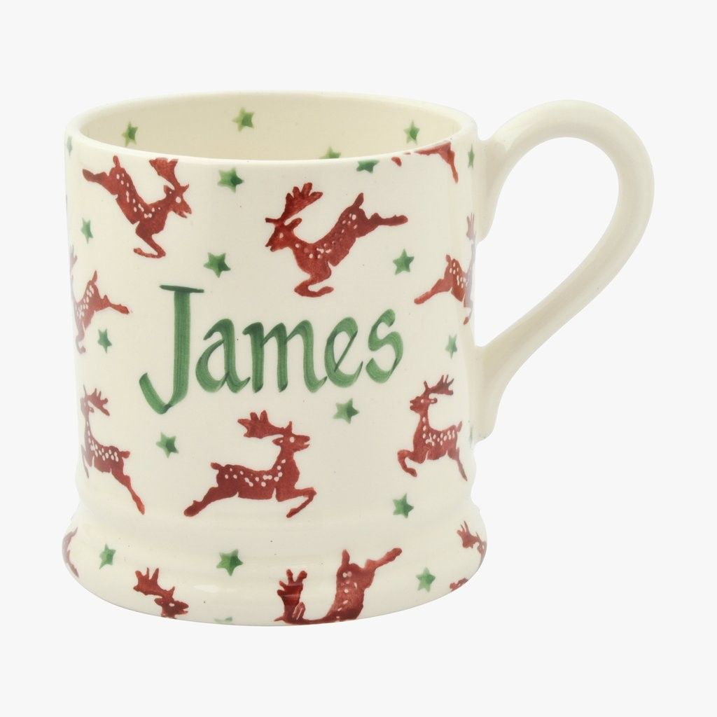 Personalised Reindeer 1/2 Pint Mug