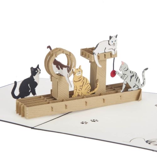 This is the Cat Tree Pop Up Card, perfect for cat lovers!