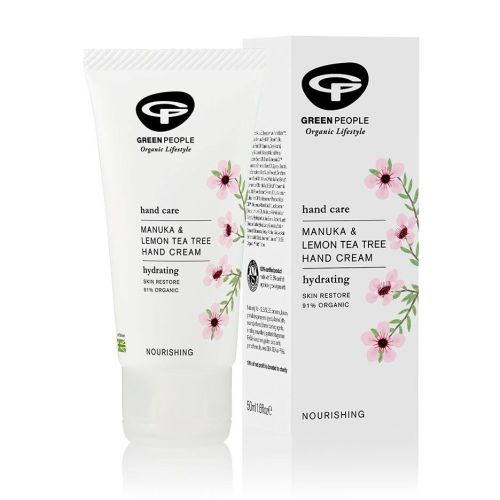 This is Green People's Manuka and Lemon Tea Tree Hand Cream 50ml